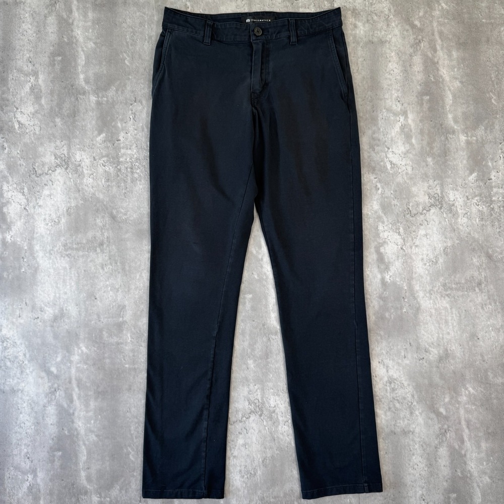 TravisMathew Legacy Stretchknit Pants Mens 30 Black Golf Chino Straight Work